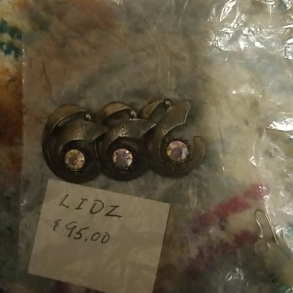 Vintage LIDZ art deco rhinestone brooch PM 873 - Picture 2 of 7